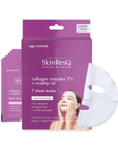 Skin ResQ: Age Rewind Collagen Complex + Rosehip - 7 Sheet Masks