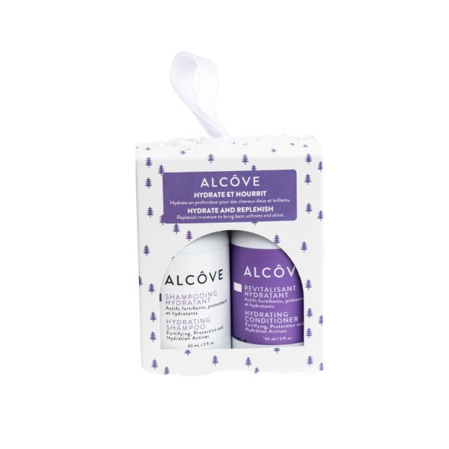 Alcove Hydrate &amp; Replenish Hydrating Shampoo + Conditioner 60ml 2pc Holiday Set