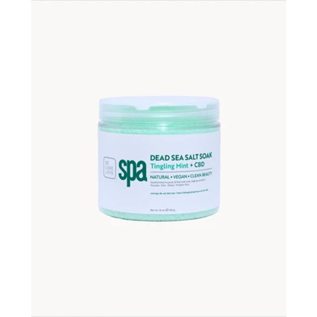 BCL SPA Tingling Mint+CBD Dead Sea Salt Soak 16oz