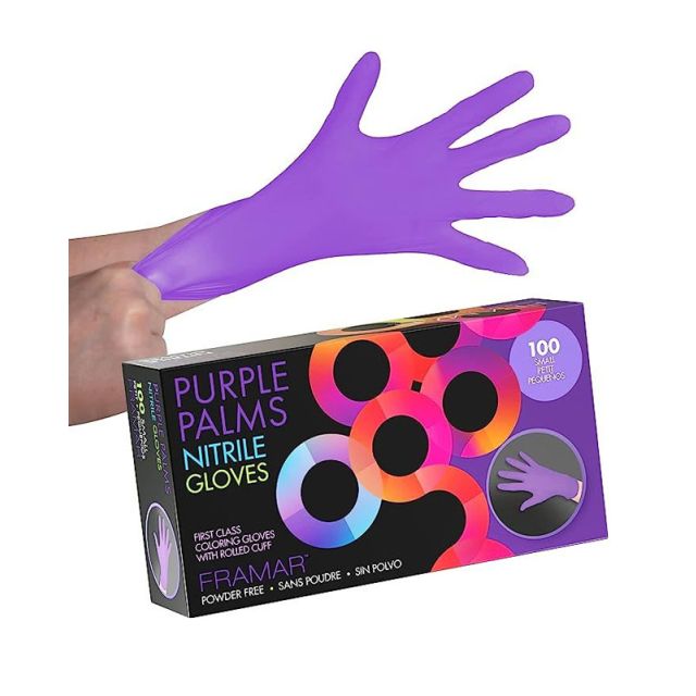 Framar Purple Nitrile Gloves Small 100pk