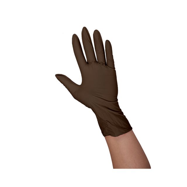 Framar: Mocha Mittens Nitrile Gloves Medium 100pk