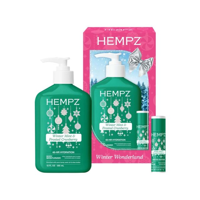 Hempz Winter Wonderland Set 2pc Winter Mint 12oz Moisturizer &amp; Winter Mint Lip balm