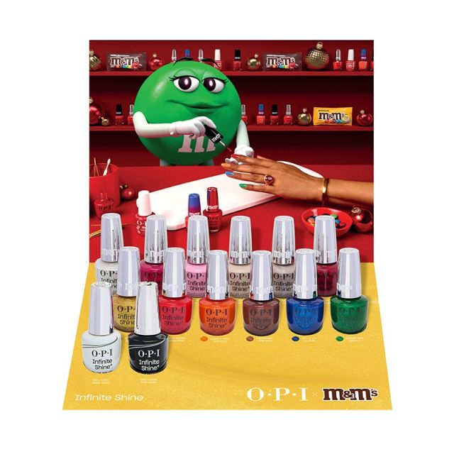 OPI x M&Ms: Infinite Shine 14pc Display Holiday 2026