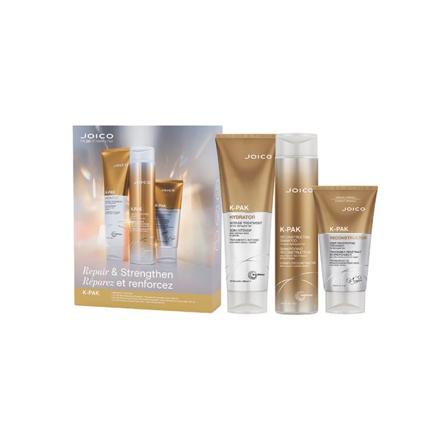 Joico K PAK Holiday Trio 2026 Shampoo 300ml, Deep Penetrating Reconstructor 150ml, &amp; Hydrator 250ml