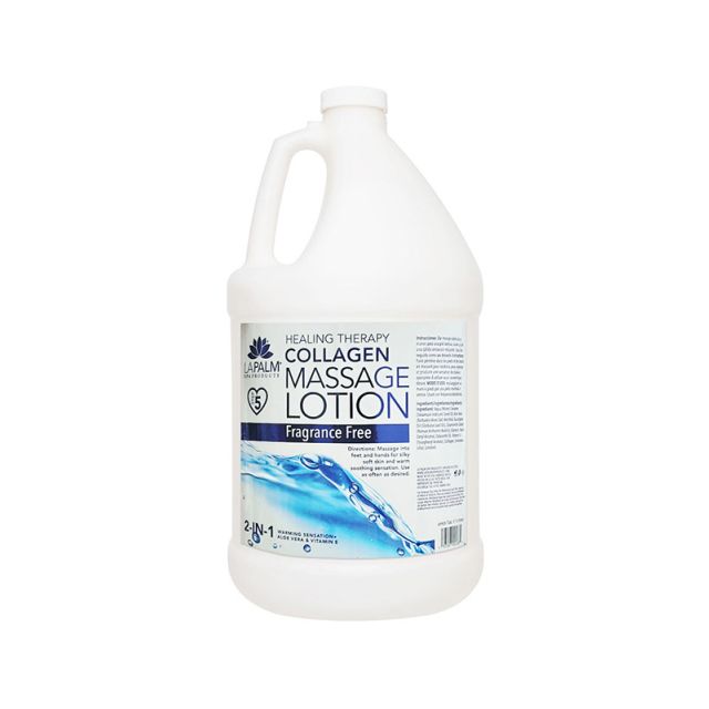 La Palm: Fragrance Free Collagen Massage Lotion Gallon