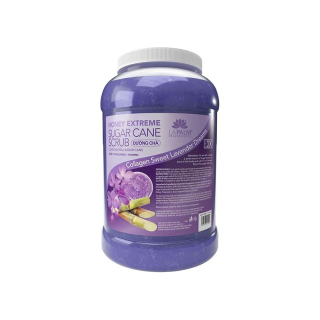 La Palm: Collagen Sweet Lavender Sugar Cane Scrub 1 Gallon