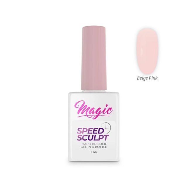 Magic Gel: SpeedSculpt Beige Pink Hard Builder Gel 15 ml