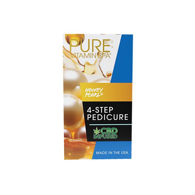Pure Vitamin Spa CBD Infused Honey Pearl 4-Step Pedicure Kit