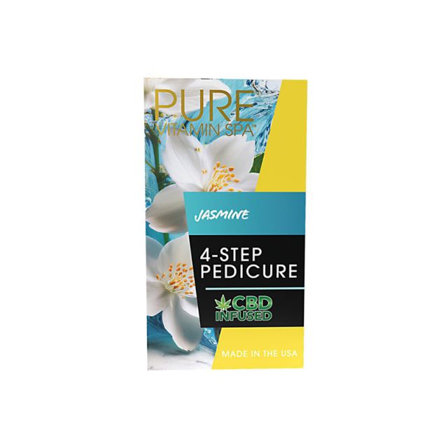 Pure Vitamin Spa CBD Infused Jasmine 4-Step Pedicure Kit