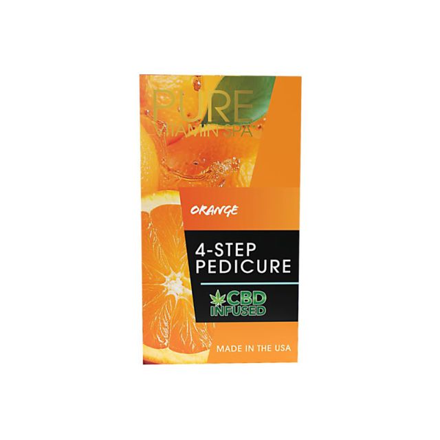 Pure Vitamin Spa CBD Infused Orange 4-Step Pedicure Kit