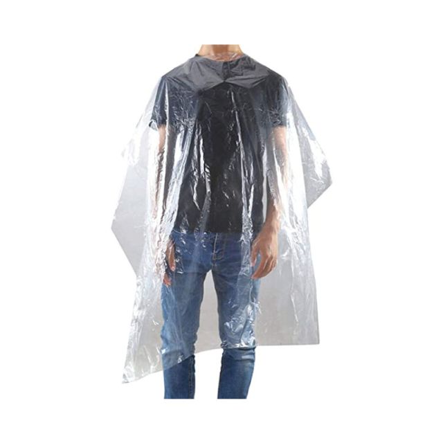 Disposable Capes Clear 100pk
