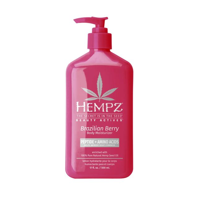 Hempz Brazilian Berry Herbal Body Moisturizer 17oz Peptide + Amino Acids