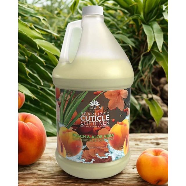 La Palm Cuticle Softener Peach &amp; Aloe Vera Gallon