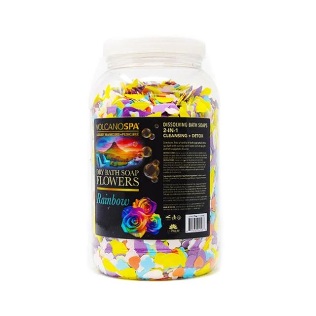 La Palm Volcano Spa Dry Bath Soap Rainbow Gallon