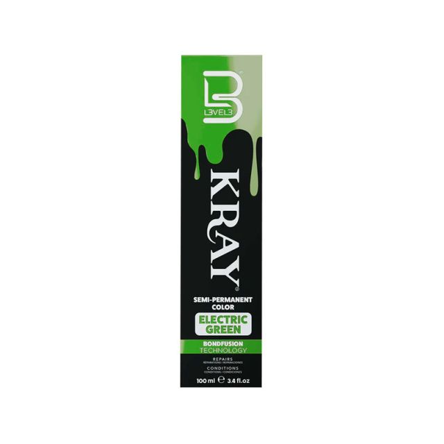 Level 3 Kray Electric Green Semi-Permanent Color 100ml