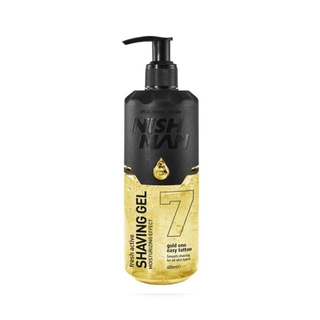 NishMan Fresh Active Shaving Gel 7 Gold One 400ml