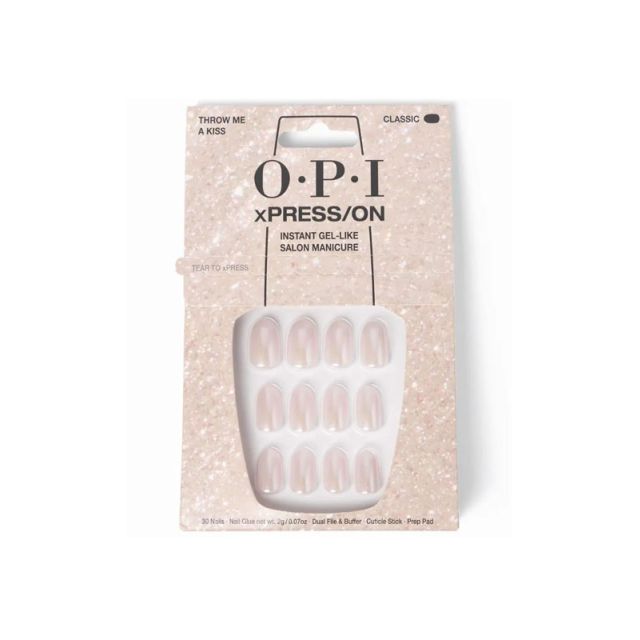 OPI xPRESS/ON - Throw Me A Kiss - Short Instant Gel-Like Salon Manicure