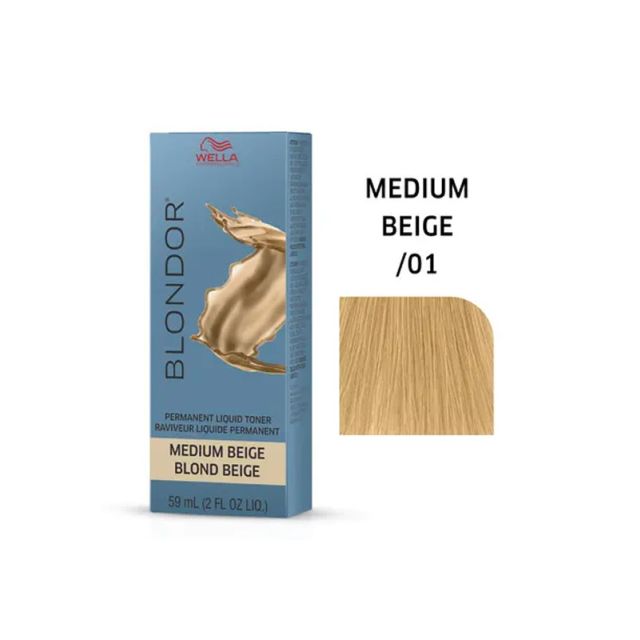 Wella Blondor /01 Medium Beige Liquid Toner 59ml/2oz