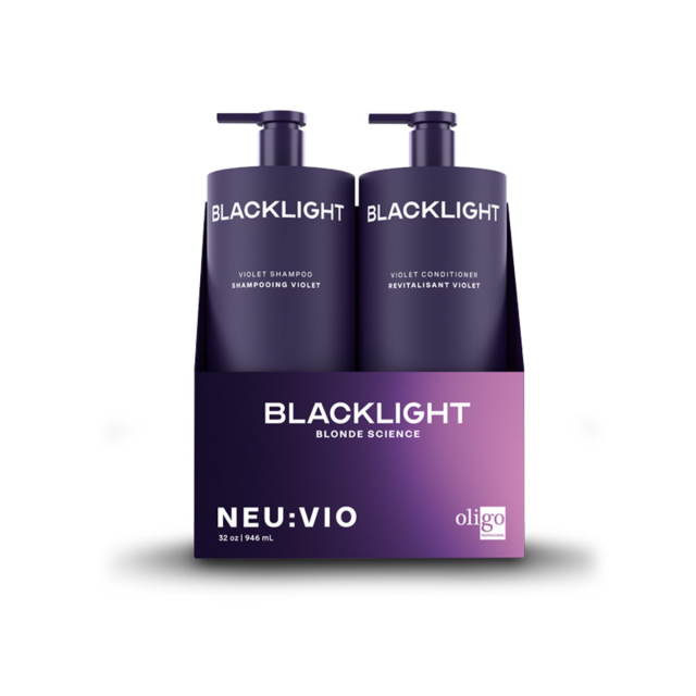 Blacklight Blonde Science: NEU:VIO Violet Shampoo & Conditioner Duo, 1L