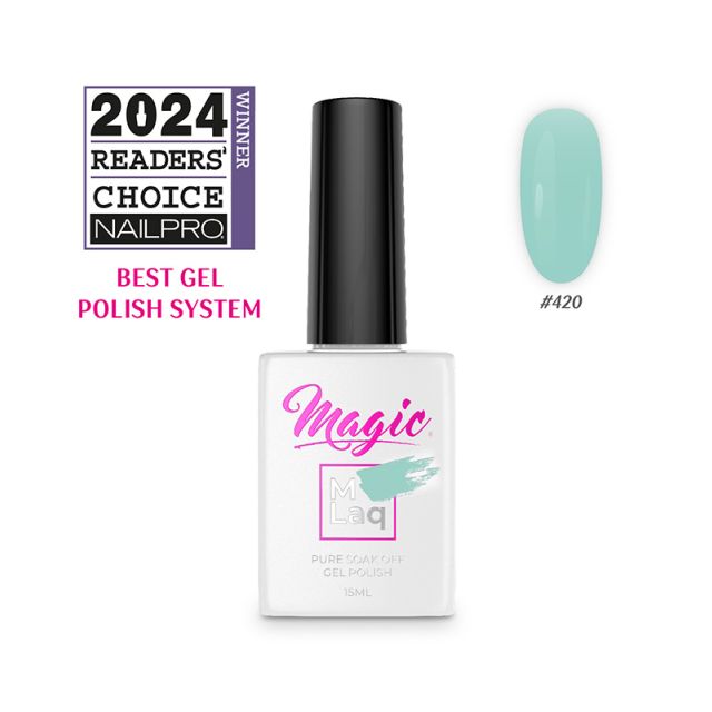 Magic Gel: Mlaq Gel Polish Aqua Bay #420