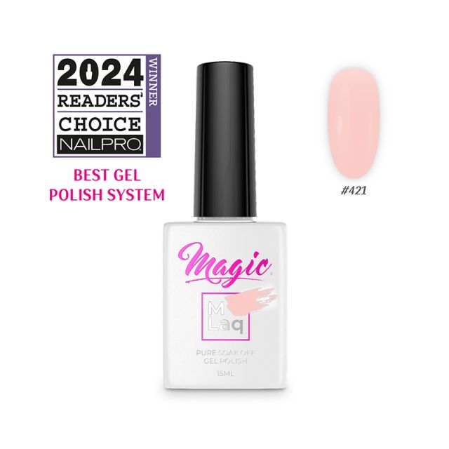 Magic Gel: Mlaq Gel Polish Peach Milk #421