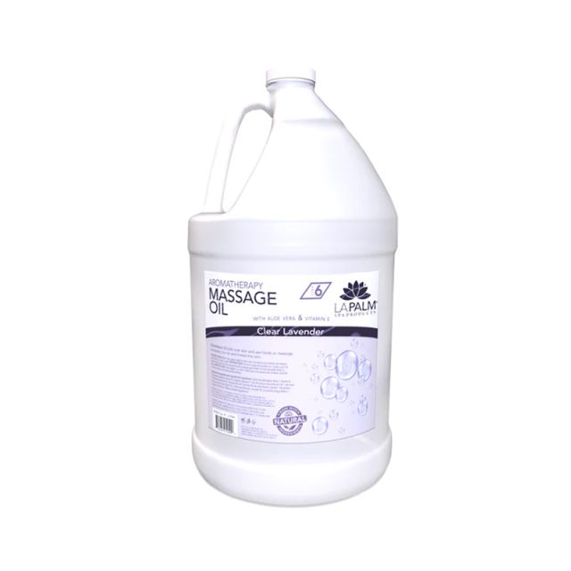 La Palm Massage Oil Clear Lavender Gallon