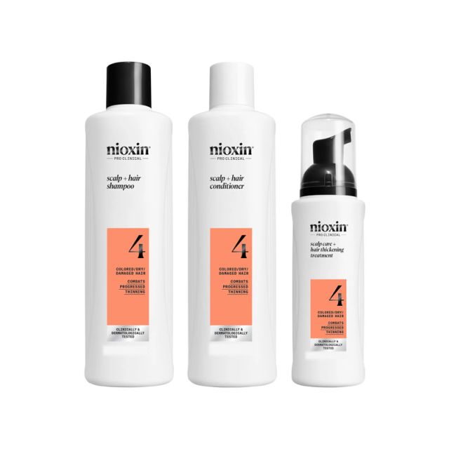 Nioxin System 4 Kit 3pk Colored/Dry/Damaged 150ml Progressed Thinning